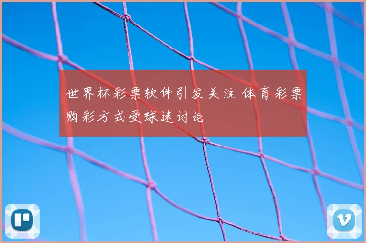 世界杯彩票软件引发关注 体育彩票购彩方式受球迷讨论